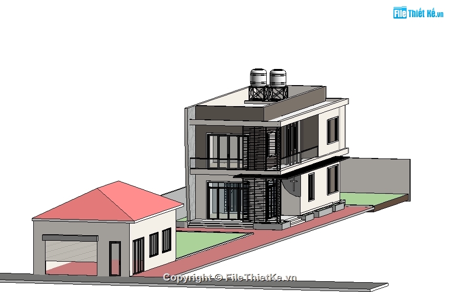revit 2 tầng,nhà phố 2 tầng revit,file revit nhà 2 tầng,Bản vẽ nhà phố 2 tầng revit